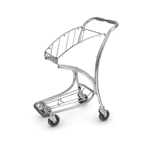 Stainless Steel Three Wheel Platform Airport Shopping Cart with Luggage Trolley Tools OEM Factory Price