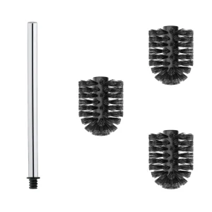 Stainless Steel Toilet Brush Set with Eco Friendly Interchangeable Heads
