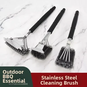 Stainless Steel Wire Cleaning Brush for Kitchen, BBQ Grills, and Pot Bottoms