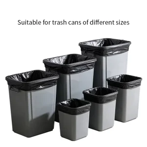 Standard PE Mesh Flat Tied Trash Bags with Gravure Printing (Custom UV Layer for Outdoor Durability Household Use)