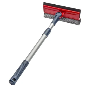 Standard Professional Window Squeegee 2-in-1 Window Cleaner Sponge and Soft Rubber Strip With Telescopic Extension Pole