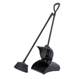 Standing Upright Plastic Windproof Rubbish Shovel Broom Dustpan Set With Lid Lobby Hotel Restaurant Cleaning Broom Dustpan