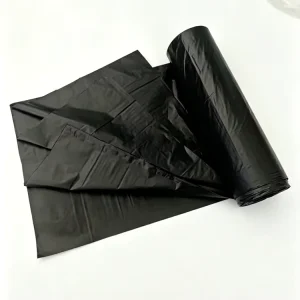 Star-Seal Bottom Leakproof Black PE Plastic Garbage Bags on Roll for Kitchen and Office