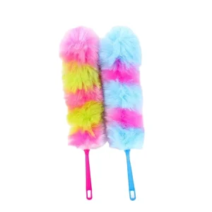 Static-Free Feather Duster with Microfiber and PP Head for Home and Car Cleaning