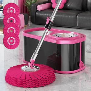 Steel Extendable Handle Self-Wringing Telescopic Microfiber Four-Side Wringing Water Resistant High Dehydration Rate
