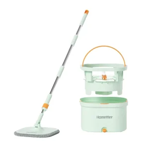 Steel Handle Mop with Reusable Mop Pads for Wet and Dry Floors