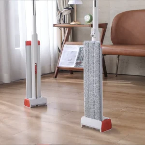 Steel-Handle Self-Cleaning Washable Microfiber Flat Mop