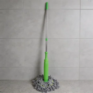 Steel Microfiber Mop with 360-Degree Rotating Design and Self-Wringer, 15,000-20,000 Cycles