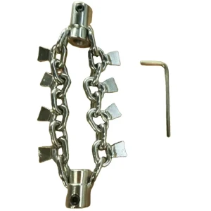 Steel Pipe Clearing Double chain Blade Sewer Clearing Strips Tools