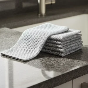Steel Wire Cleaning Cloths Double Layer Metal Silver Wire Dishwashing Towels Kitchen Pot Pan Dish Non Stick Oil Rags Cloth