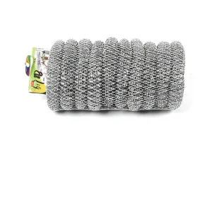 Steel Wire Mesh Roll 15G Rust Resistant Dish Cleaning Ball Wash Sponge Scourer for Kitchen & Bathroom Scouring Pads