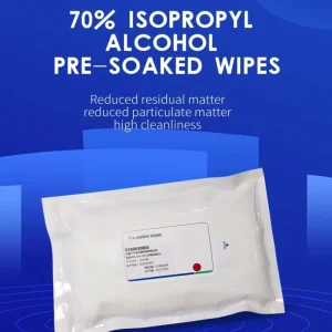 Sterile Meltblown Polyester Pre-Saturated Cleanroom Wipes Disposable 30 Sheets 20x20cm for Laboratory Use