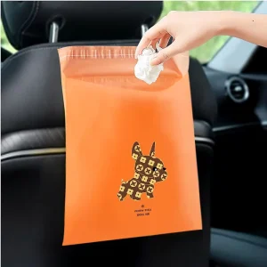 Sticky Car Interior Household Disposable Biodegradable Multi Functional Trash Bags Orange 200 Pieces LJD212