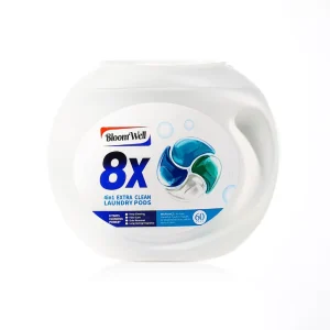 Stock 60pcs Eco Friendly Disposable Laundry Detergent Pods Lemon Scent Apparel Use 4 in 1 Deep Clean & Soften