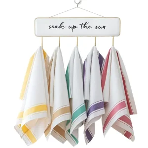 Stock Nordic Style 100% Cotton Woven Kitchen Towels Quick Dry Thick Water Absorbent Multi Purpose Cross Border