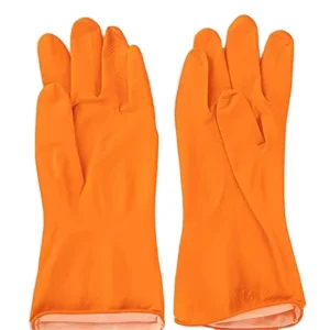 Stock Orange 40g Waterproof Rubber Latex Kitchen Gloves for Home Dish Washing and Cleaning