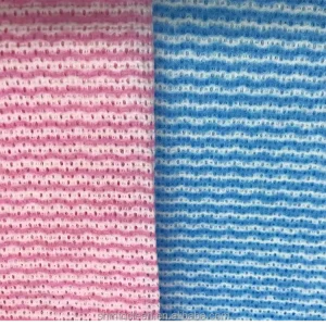 Straight Wave Printed Kitchen Cleaning Cloths Absorbent Household Disposable Cleaning Cloth Disposable Spunlace