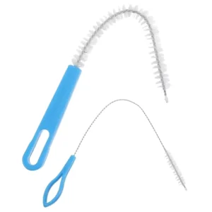 Straw Cleaning Brush Set Nylon Bristle Steel Wire Slender Narrow Neck Bottle Cleaner With Hook Kitchen Tool Supply