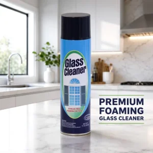 Streak Free Foaming Glass Cleaner Spray Aerosol Foam Adheres on Vertical Surfaces for Glass and Mirror Surfaces Efficient Dirt