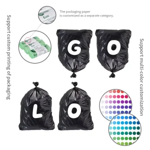 Stretchable PE Mesh Disposable Trash Bags 20-30 Gallon Heat Seal Flat Tied Gravure Printed