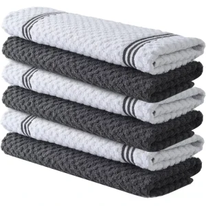 Striped Pineapple Kitchen Towels Multi-Colored Super Soft Absorbent Non-Shedding Design Bulk Dish Towels