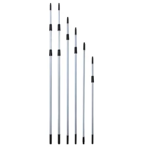 Strong Black Aluminum Alloy Telescopic Rod Tool Model YG05001 YG05012 for Hotel Restaurant Window Cleaning