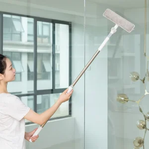 Strong Household High rise Double layer Thick Glass Cleaning Tool Telescopic Double sided Lengthened Window Scraper
