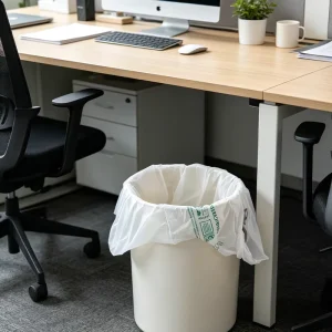 Strong Load Capacity 3 Gallon T Shirt Trash Bags Biodegradable Corn Starch Bags on Roll for Household Waste