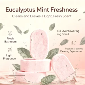 Strong Stain Removal Bathroom Cleaner Tablets Effervescent Cleaning Tablets for Bathtub Shower and Sink Surface Care