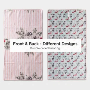 Sublimation Printed Microfiber Waffle Tea Towel Double Sided Fade Resistant 350 390GSM 45×45 45x70cm Gift Kitchen Decor