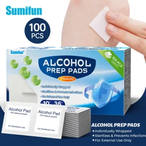 Sumifun Disposable 100ct Facial Cleansing Wipes & Towelettes for Makeup Removal Sensitive Skin Convenient Travel Dry Wipes