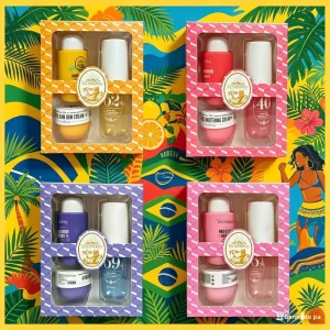 Summer Fragrance Set Body Lotion & Shower Gel Mist with Long Lasting Citrus Scent