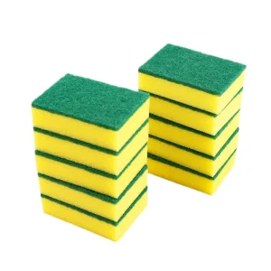 Sunshine Double sided Sponge Scrubbing & Decontamination Scouring Dishcloth Pads Rags Kitchen Use