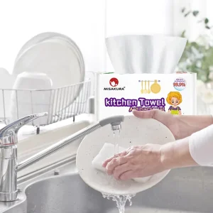 Super Absorbent 1 Layer Kitchen Paper Oil Absorption Embossed Design Cleaning Kitchen Paper Towels for Cleaning