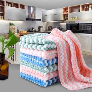 Super Absorbent Polyester Microfiber Dish Towel Modern Kitchen Anti grease Rag Funny Cleaning Hand Towel