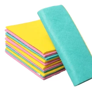 Super Absorbent Polyester Viscose Non woven Wipe Cloth Reusable Household Cleaning Cloths