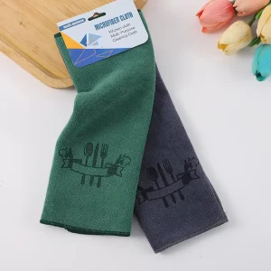 Super Absorbent Square Plain Microfiber Cleaning Cloth for Kitchen and Glass