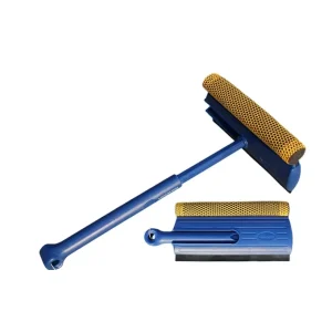 Super Clean Eco Friendly 2 in 1 Plastic Car Squeegee with Rubber and Sponge Head