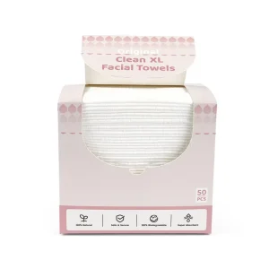 Sustainable 100% Pure Cotton Disposable Facial Towel 80gsm High Absorbent Dry Wipes Lint-Free Eco-Friendly White Cleansing