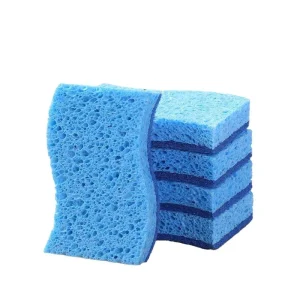 Sustainable Cellulose Kitchen Cleaning Cloth Scouring Pads Dishwashing Sponge