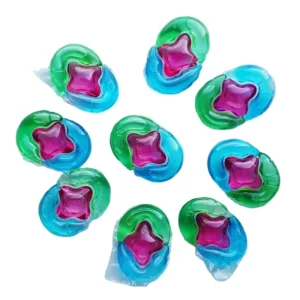 Sustainable Lavender-Scented Laundry Washing Liquid Pods Gentle Clothes and Apparel Environmentally Friendly Disposable