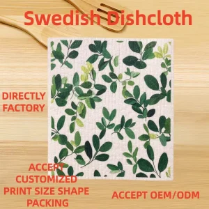 Swedish Dishcloths for Kitchen Green Artist Reusable Dish Cloths for Washing Dishes Absorbent Kitchen Towels Cleaning Sponge