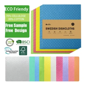 Swiss Design Kitchen Dish Cloth 30% Cotton 70% Regenerated Cellulose 17.5*19.5cm