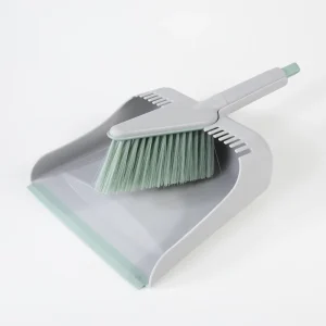 TPR Household Use Indoor Broom Set with Dustpan and Shovel PP Broom Stick Head with Plastic Handle for Kitchen Cleaning