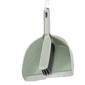 TPR Mini Cleaning Brush and Dustpan Set, Soft Bristles, Short Handle