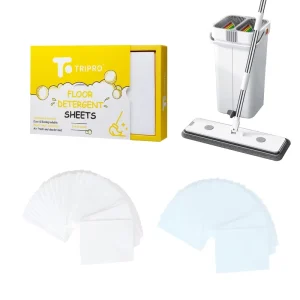 TRIPRO Flooring Cleaning Detergent Sheets Solid Shape Hardwood Floor Cleaner with 50% 80% Active Ingredients 3 Year Shelf Life