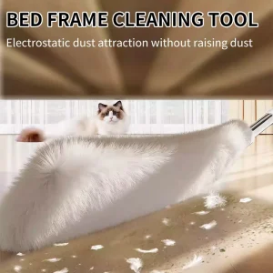 Telescopic Adjustable Electrostatic Duster with Washable Sheepskin Head for Ceiling Fans