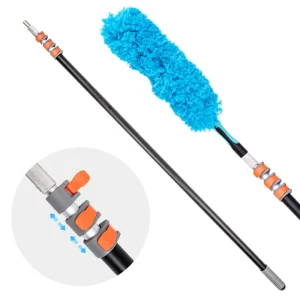 Telescopic Aluminum Cleaning Pole with Universal Interchangeable Head for Microfiber Dusters, 138-480 cm
