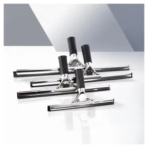 Telescopic Aluminum and Plastic Window Cleaning Squeegee with Silicone Rubber Wiper