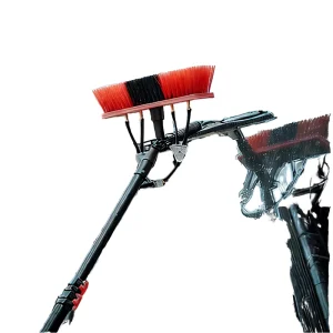 Telescopic Carbon Water-Fed Pole Brush System for Window and Solar Panel Cleaning